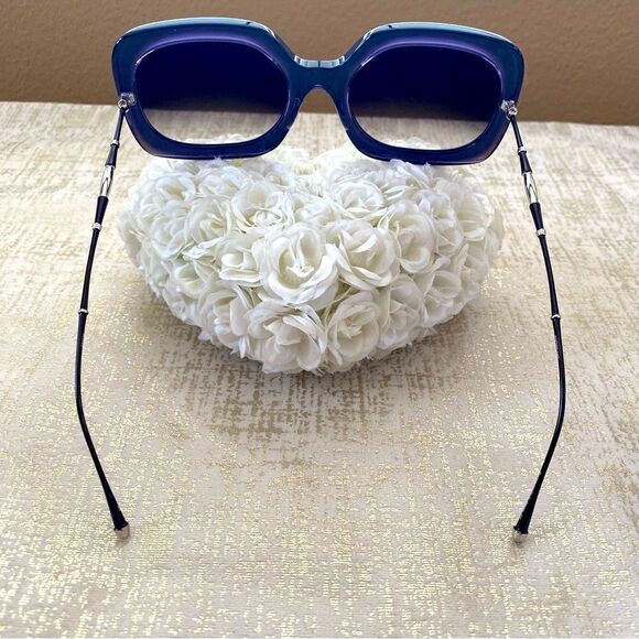 Matsuda M2035 Rectangle Sunglasses Deep Purple w/Grey Gradient Lenses. New - Picture 4 of 14